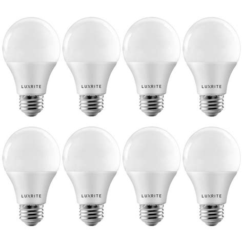 Luxrite A19 Dimmable Led Light Bulbs 9w 60w Equivalent 3000k Warm