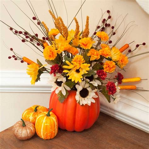 This will save you some money too. Fall Pumpkin Arrangement | Fall decor dollar tree, Fall centerpiece, Diy fall