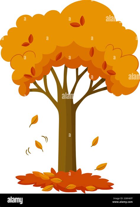 Leaves Falling Off Tree Stock Vector Images Alamy