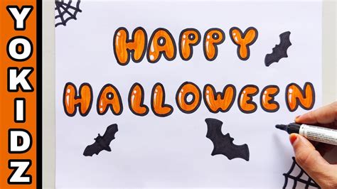 How To Write Happy Halloween In Bubble Letters Youtube