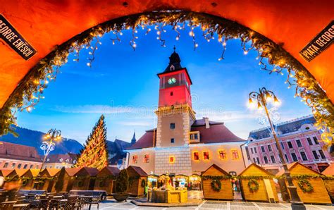 Christmas Market Brasov Transylvania Romania Stock Photo Image Of
