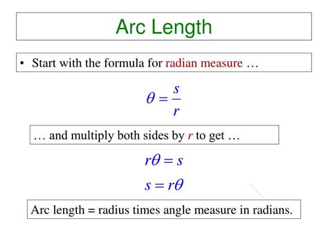 Ppt Arc Length Powerpoint Presentation Free Download Id4881081