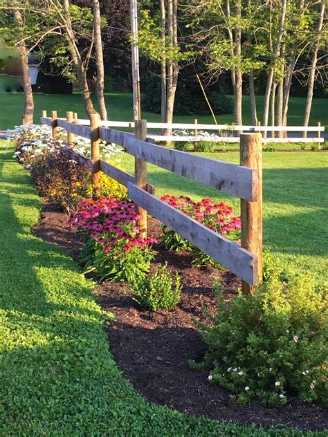 Drill holes at the same height. Two Men and a Little Farm: SPLIT RAIL FENCE FLOWERS INSPIRATION THURSDAY