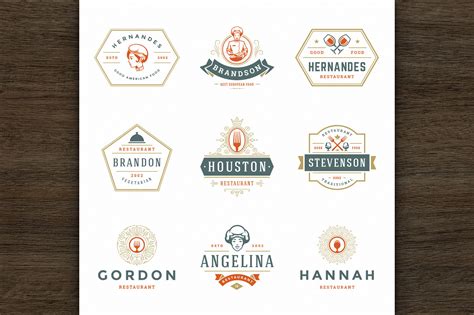 36 Restaurant Logos And Badges By Vasya Kobelev
