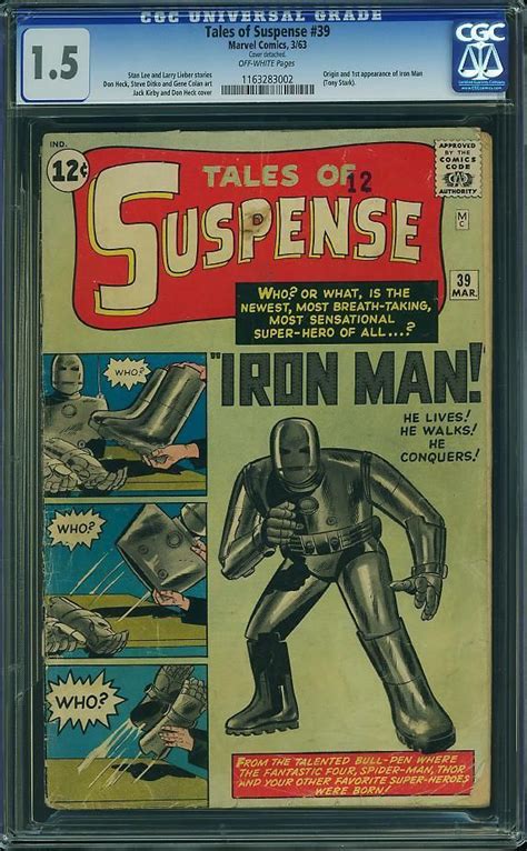 The collectible is nearly indistinguishable from a 10.0 but will have a very minor manufacturing. Tales of Suspense #39 Graded CGC 1.5 - Comics Watcher