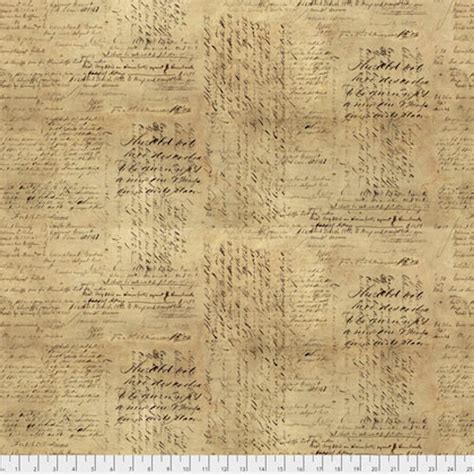 Tim Holtz Qbth004 Script Neutral 108 Wide Quilt Backing Fabric By The Yard