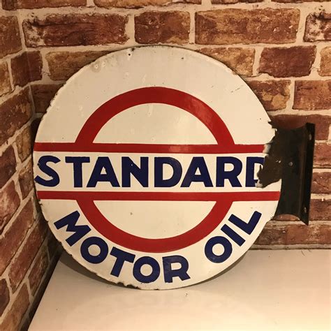 Vintage Enamel Sign Standard Motor Oil 2933 Matts Automobilia