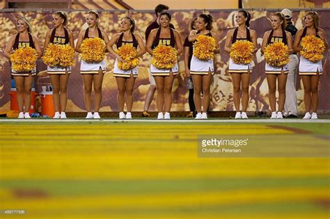 The Arizona State Sun Devils Cheerleaders During The College Football