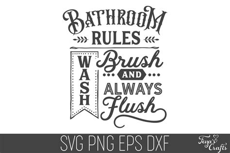 Digital Prints Toilet Rules Svg Bathroom Svg Funny Bathroom Sayings Svg