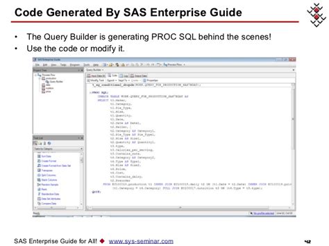 With a plethora of statistical functions and good gui (enterprise guide & miner), it certainly. Sas Enterprise Guide A Revolutionary Tool
