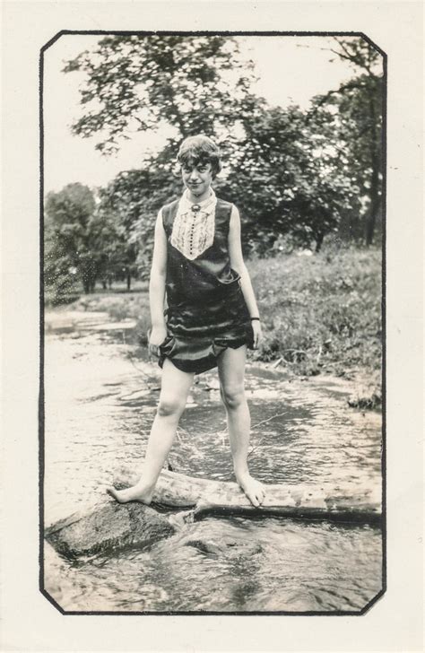 Woman Stands In A Creek With Her Dress Hiked Up Undated Simpleinsomnia Flickr