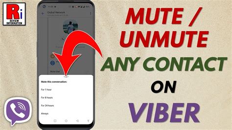 How To Mute Unmute Any Contact On Viber Youtube