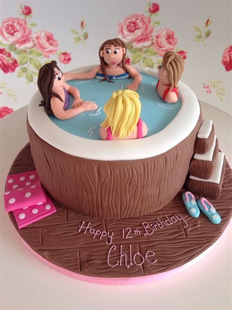 Hot Tub Cake Tutu Birthday Cake Number Birthday Cakes Girl Bday Party
