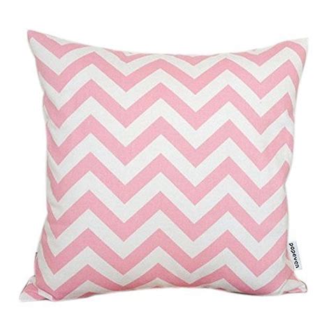 Popeven Chevron Couch Pink And White Throw Pillow Covers
