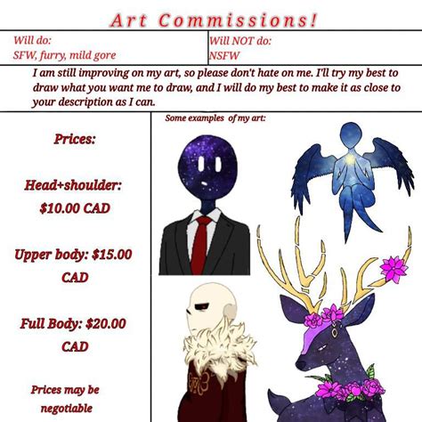 Hii Art Commissions Open Paypal Art Commissions Amino