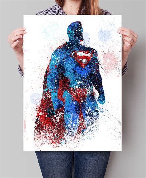Superman Superman Poster Superhero Art Poster Heroes Painting