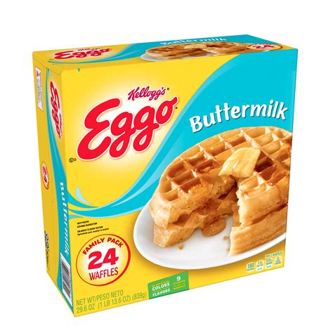 Kelloggs Eggo Buttermilk Waffles 24 Count 296 Oz Waffles Meijer