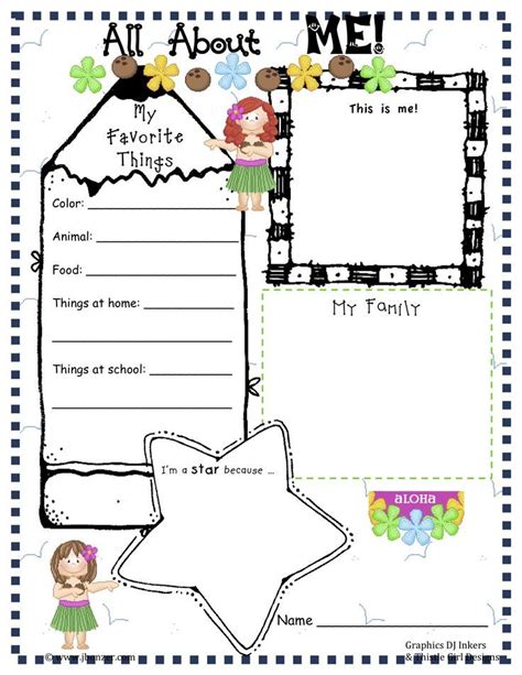 Printable first grade (grade 1) worksheets, tests, and activities. Image result for Printable Preschool All About Me Poems ...