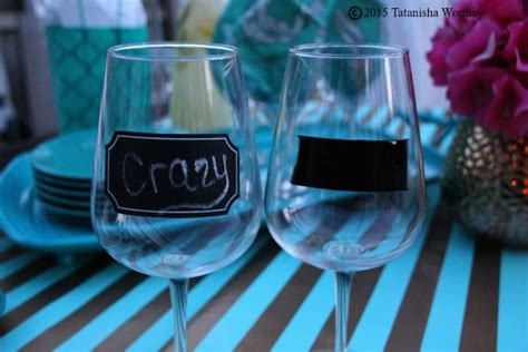 Diy Chalkboard Wine Glasses And Girls Lunch Tablescape
