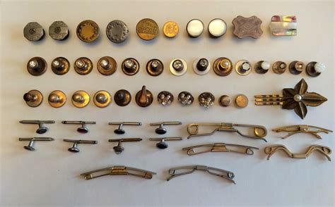 Antique Tie Tacks Clasps Pins Studs And Collar Bars Lot Of 50 Pieces