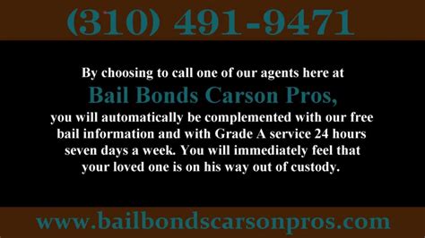 Bail Bonds Carson Pros Ca 310 491 9471 Bail Professionals Youtube