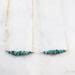 Dainty Turquoise Necklace Silver Real Turquoise Bar Necklace Etsy