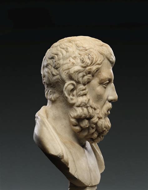 A Roman Marble Portrait Bust Of Hermarchos Of Mytilene Circa 1st