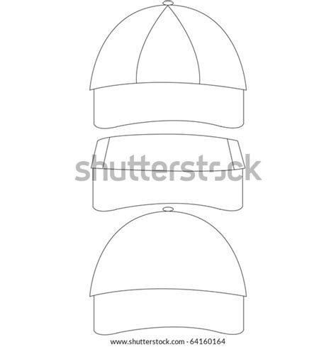 raster set blank hat templates stock illustration 64160164 shutterstock