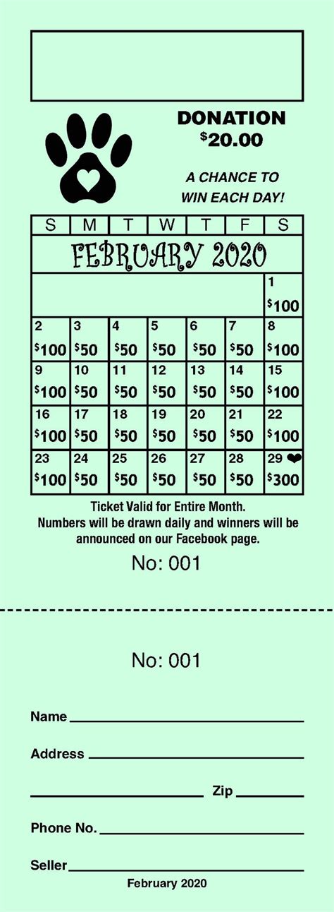Small Custom Lottery Calendar Raffle Tickets Etsy Uk