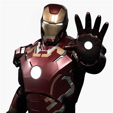 Iron Man Avengers Age Of Ultron Mark 43 3d Model