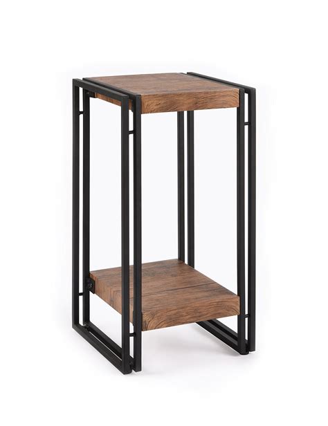 Fivegiven Accent Side Table For Small Spaces End Table Rustic