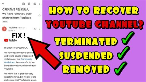 How To Recover Suspended Youtube Channel 2022 Youtube