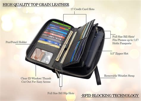 Ag Wallets Women Rfid Blocking Wallet Cowhide Leather Large Etsy