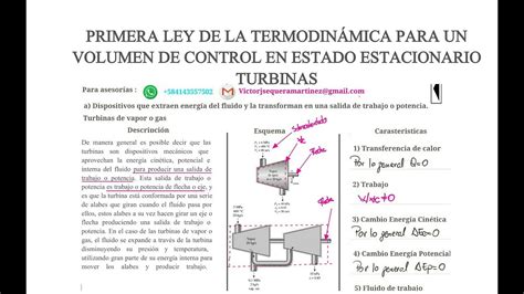 Primera Ley De La Termodin Mica Para Un Volumen De Control En Estado