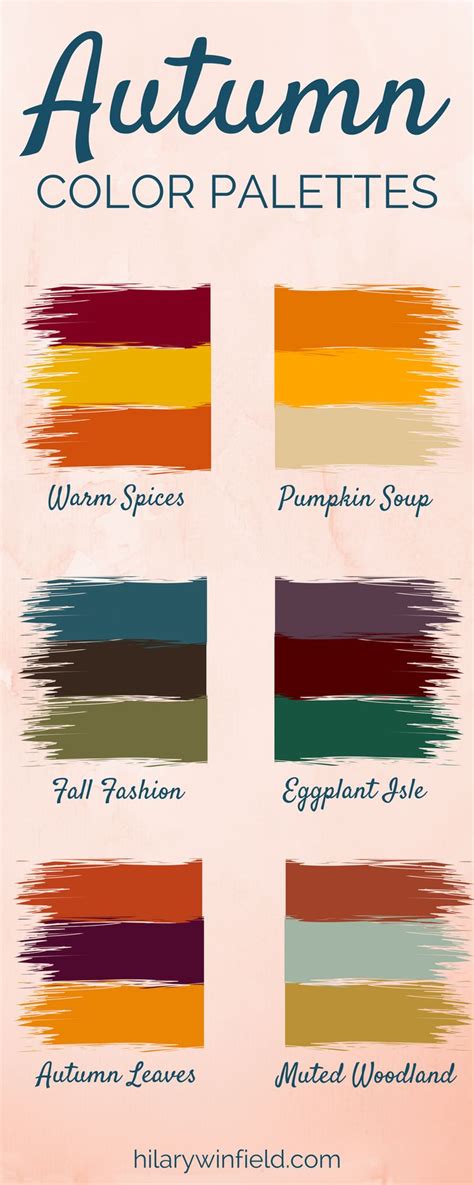 My Favorite Autumn Color Palettes Hilary Winfield Autumn Color