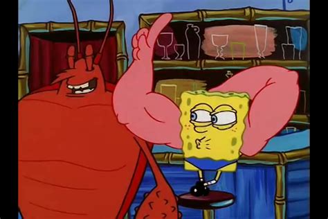 Spongebob Crushes Larry The Lobsters Spirit Buttonsthedragon Free