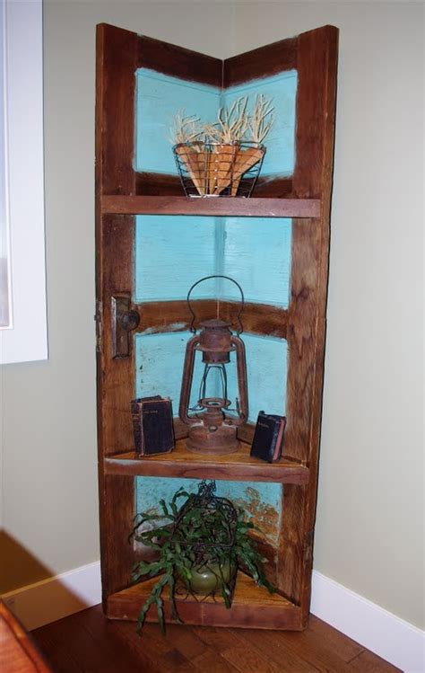 Creative Tryals Corner Shelving Unit Made From A Door