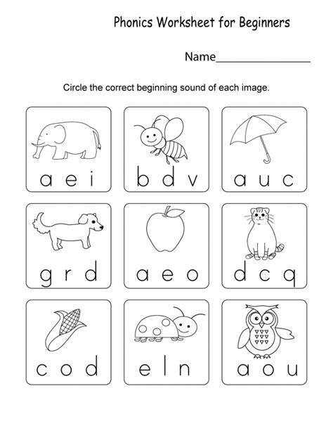 Kindergarten Phonics Phonics Worksheets English Worksheets For Kids