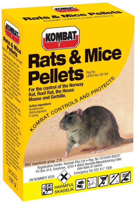 Kombat Rats And Mice Pellets 100g Farmer Harry