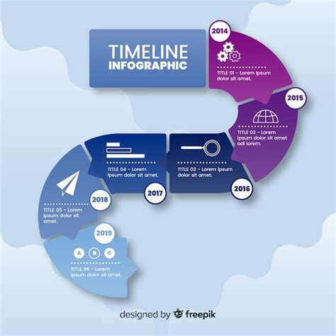 Premium Vector Flat Timeline Infographic