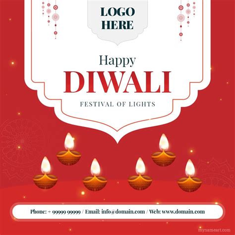 Design Happy Diwali Image With Logo