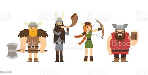 Ilustración De Vikings Y Más Vectores Libres De Derechos De Vikingo