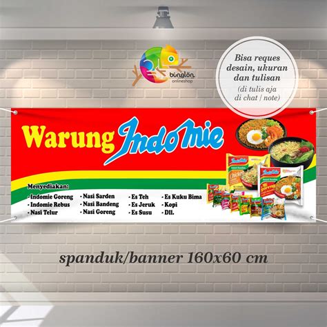Jual Spanduk Banner Warmindo Warung Indomie Murah Model C Shopee