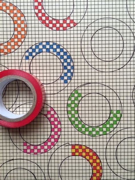 A Roll Of Tape And A Biro Circle Doodles Graph Paper Art Graph