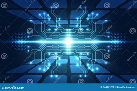 Vector Abstract Futuristic Circuit Board Global System Illustration