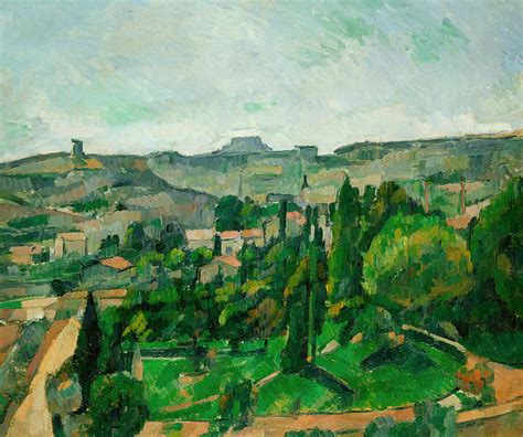 Landscape In The Ile De France Painting By Paul Cezanne