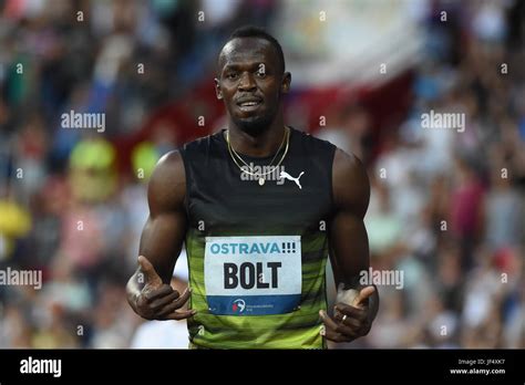 Ostrava Czech Republic 28th June 2017 Jamaican Sprinter Usain Bolt