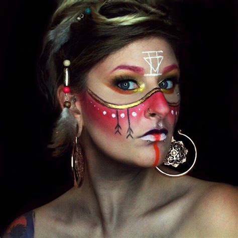 Tribal Makeup With Maya Jewelry Tribal Makeup Halloween Face Makeup