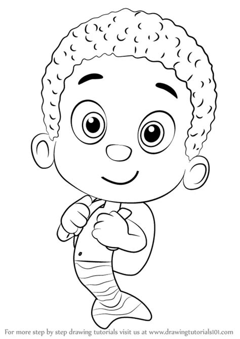 Learn How To Draw Goby From Bubble Guppies Bubble Guppies Step By