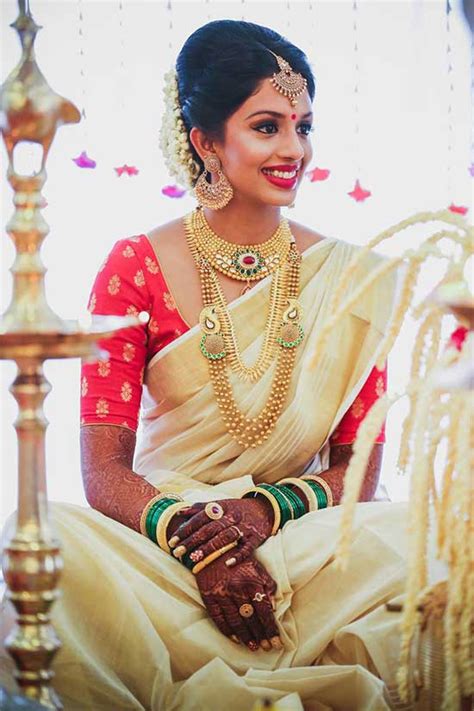Malayalam wedding is viewed as a consecrated event that happens in a brimming with customary a cleric likewise finds subh muhurta implies a favorable wedding date and time to join brides and groom. 15 Kerala Wedding Sarees & Blouse Designs